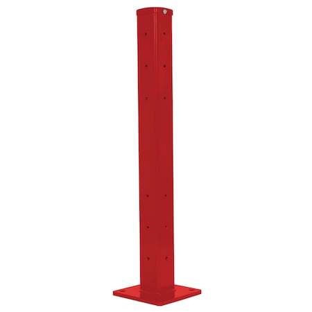 Vestil Rigid Tube Post 42 In Bolt-On Style Red GR-F2R-BO-TP42-RD